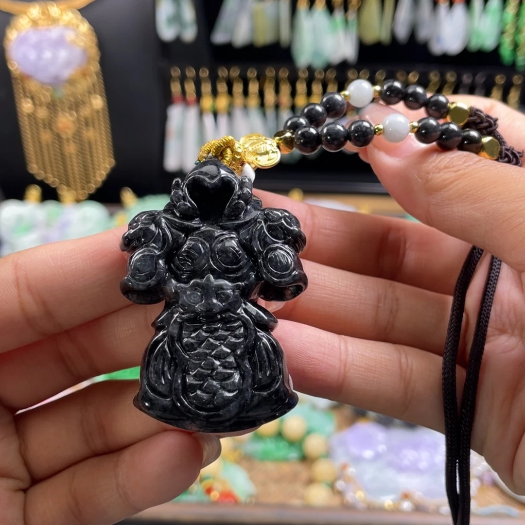 颈饰未镶嵌翡翠代编织