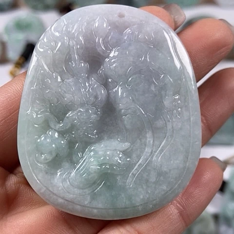 翡翠颈饰未镶嵌关二爷福利