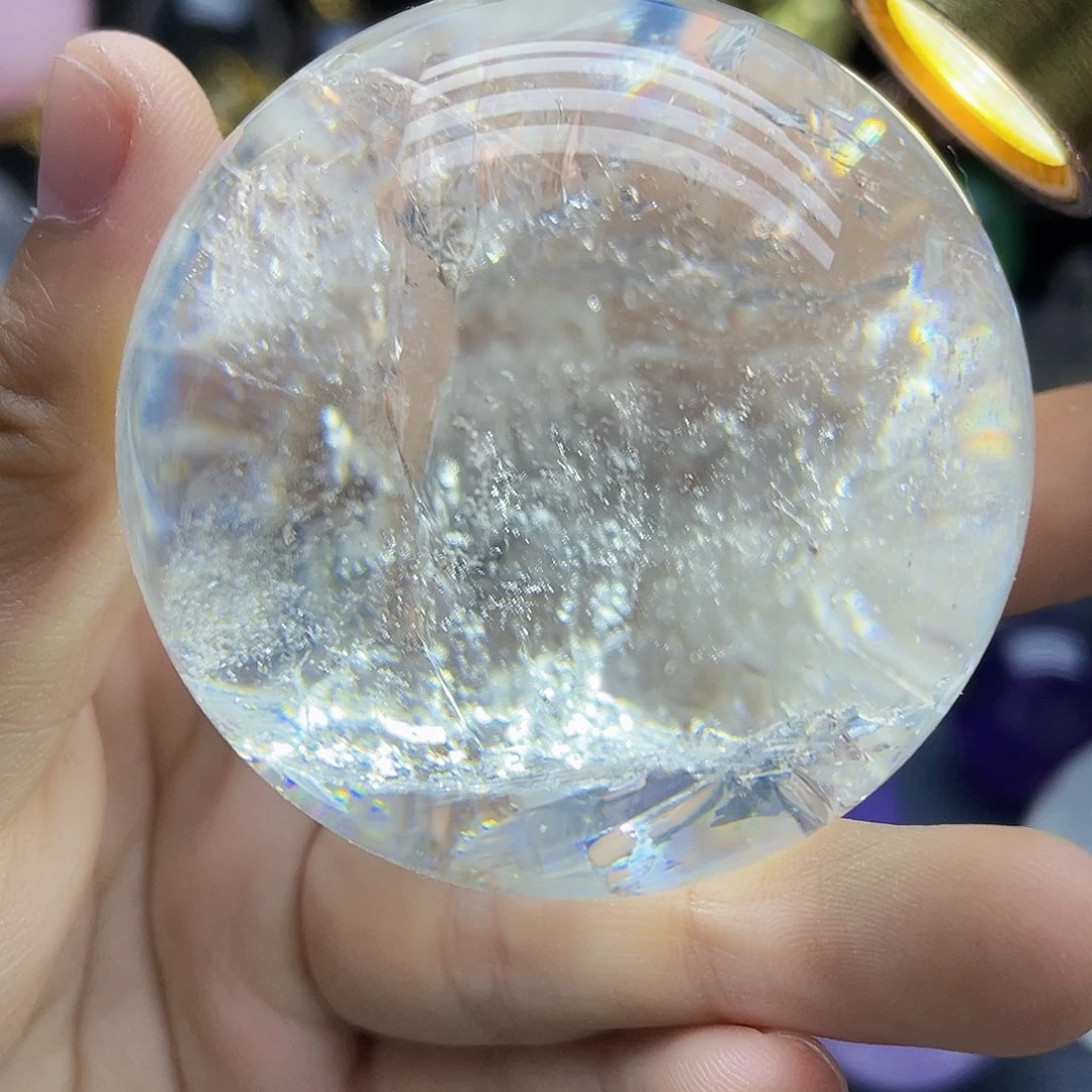 未镶嵌珠宝半成品水晶天然白水晶54.5mm