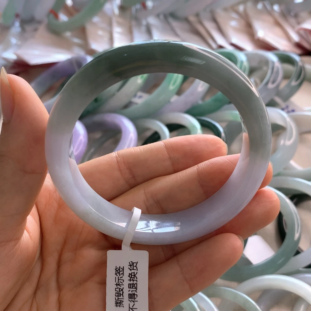 未镶嵌手镯翡翠半山水58