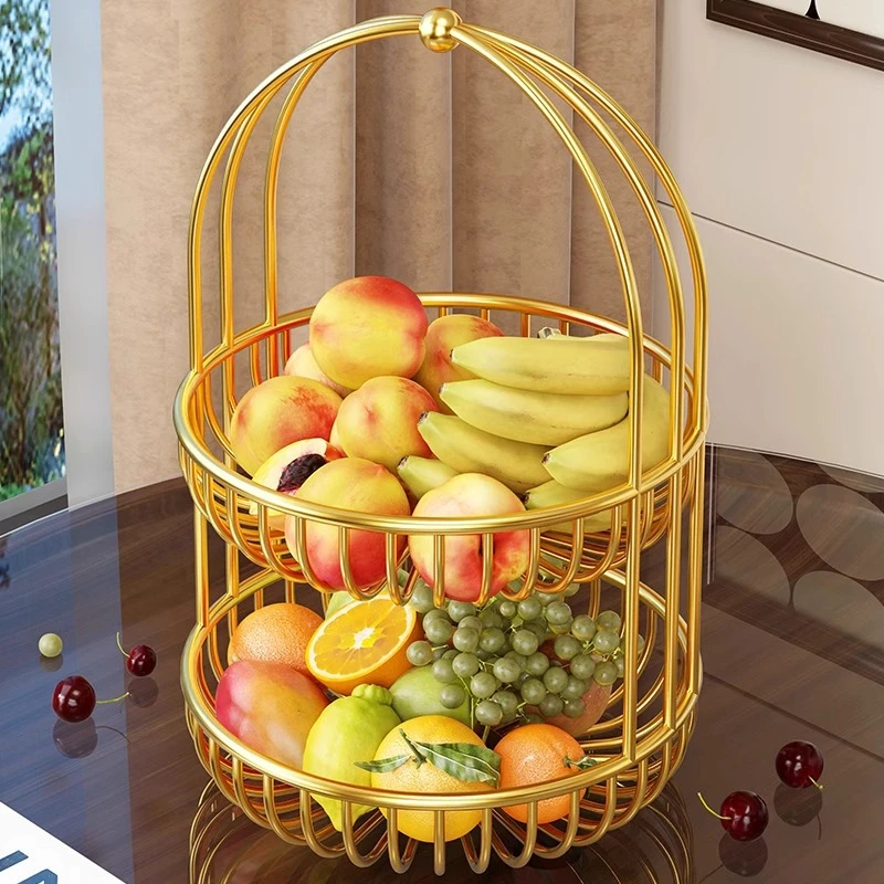水果盘手提轻奢高档果篮新年客厅茶几糖果干果零食收纳摆放盘家用