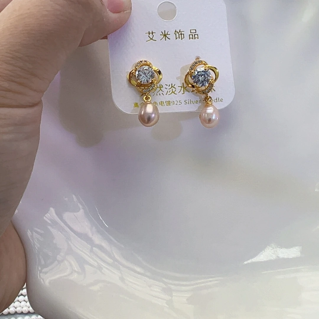 项链手串耳饰吊坠银S925镶嵌淡水珍珠
