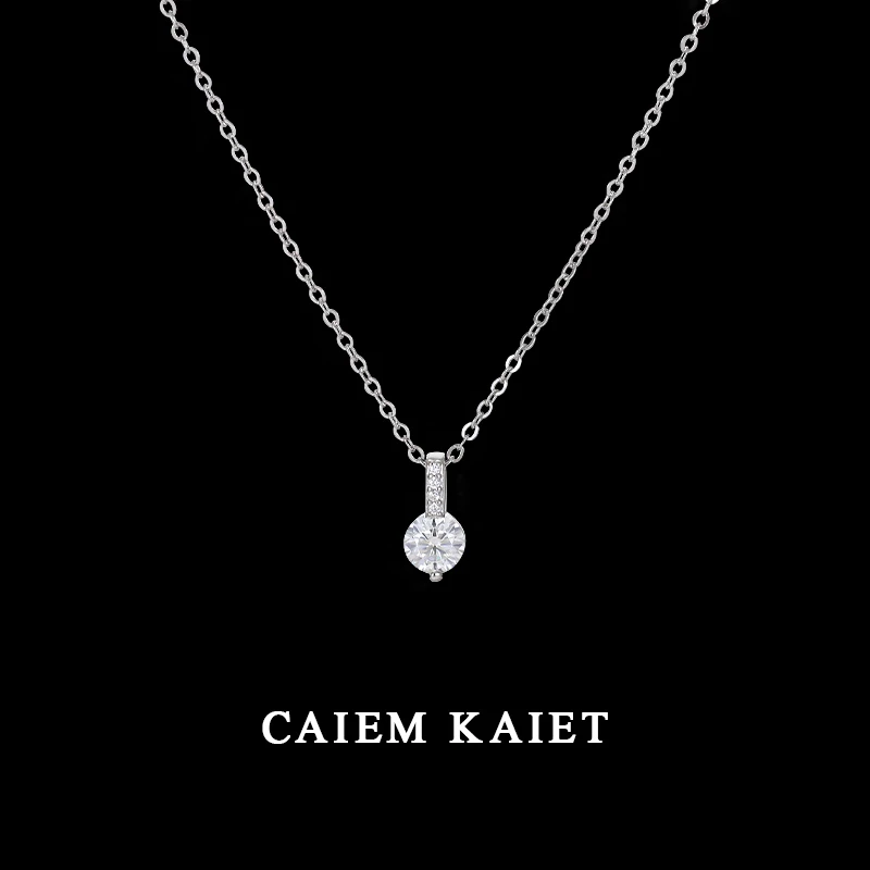 CAIEM KAIET 链子足银 S999纯银单钻项链女时尚高级感轻奢锁骨链