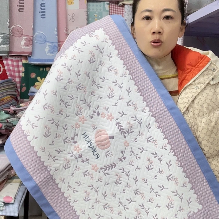 棉纱布特价蓝色南瓜纯棉