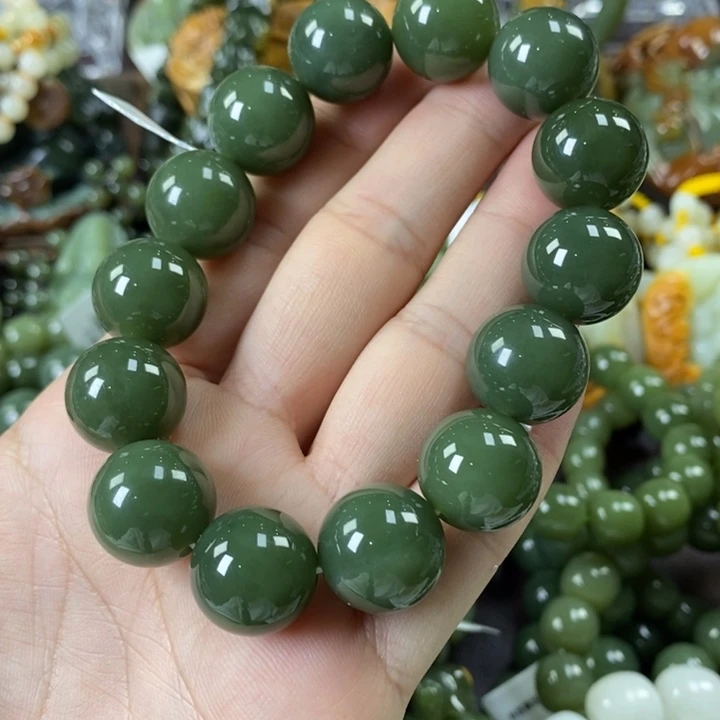 透闪石质玉手串未镶嵌大****育