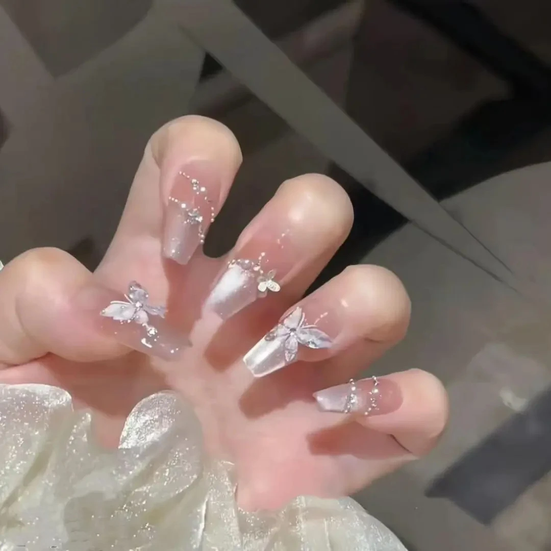 【双生蝶】时尚清新纯欲高级感成品美穿戴式手工穿戴甲