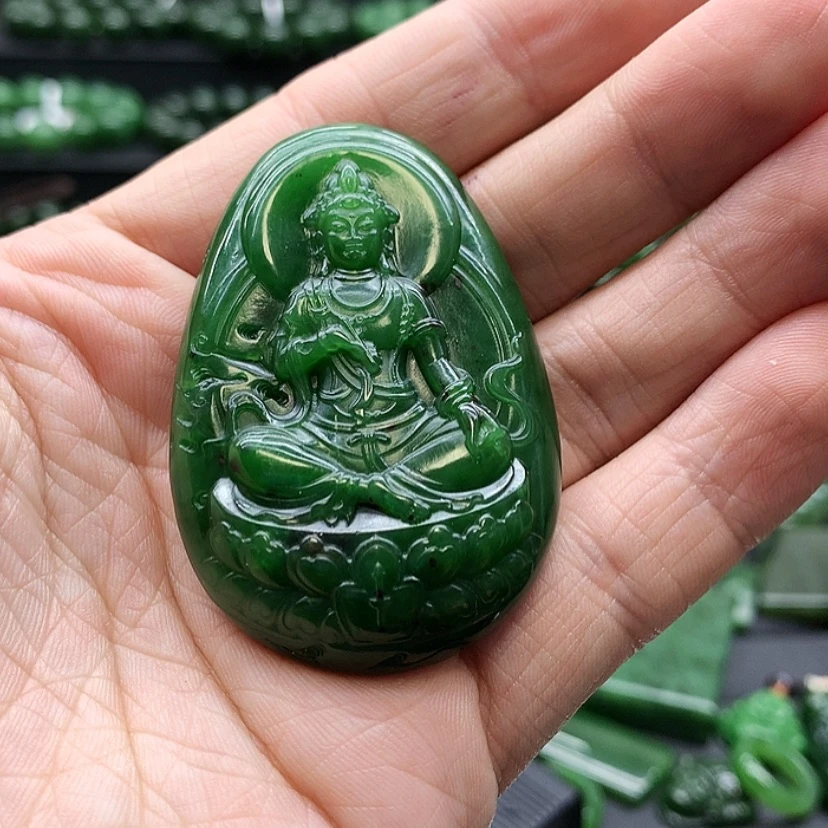 【闪购商品】和田玉（碧玉）吊坠(赠链)未镶嵌