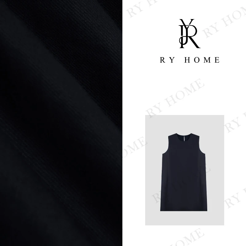 【容雨RYHOME】“兰亭序”100%苎麻＋宽松麻背心连衣裙24L1309