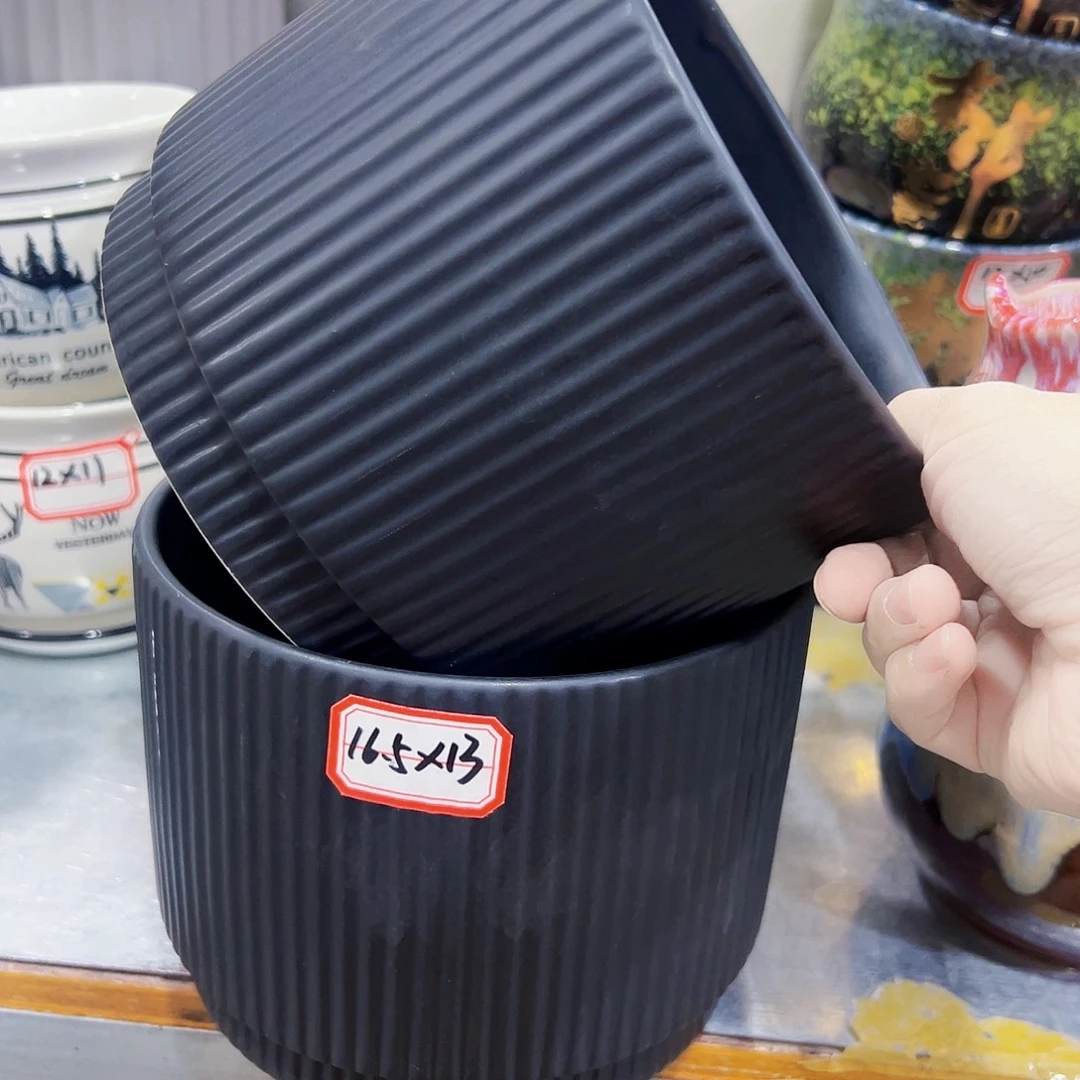 外贸尾单陶瓷花盆凑单10米包邮