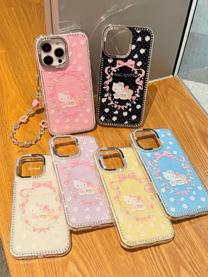 可爱卡通彩色KT适用苹果16/15/14/13全包防摔手机壳