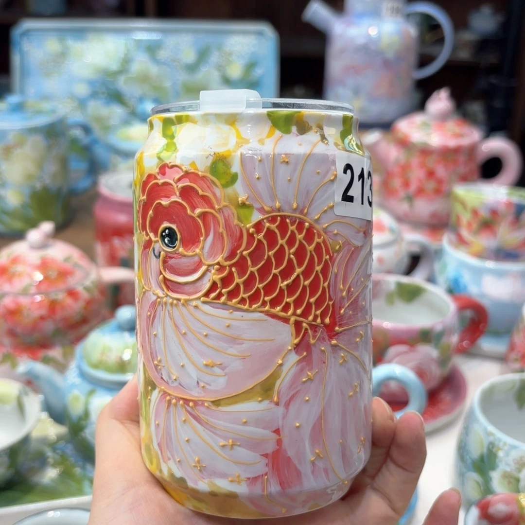 景德镇手绘高温釉下彩陶瓷茶具