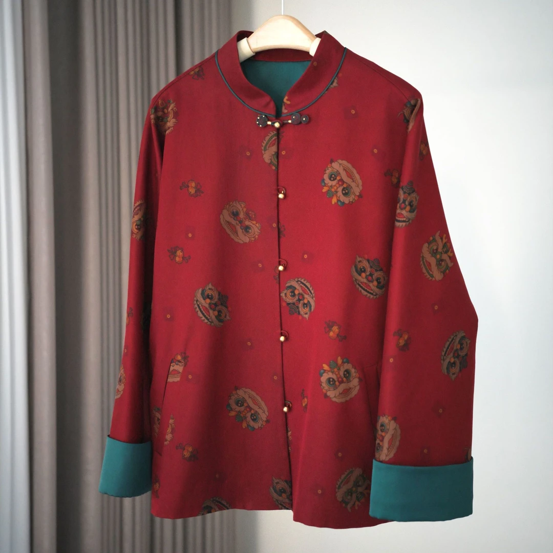 『春宴』新中式桑蚕丝香云纱国风时尚宽松气质外套DGWW3632