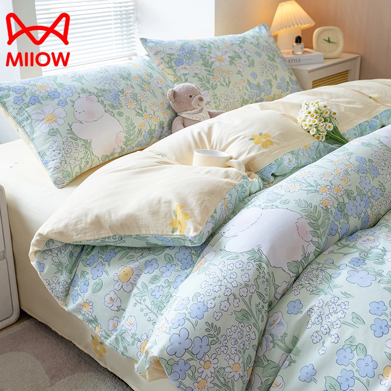 QC全棉印花四件套三件套单人学生双面套件