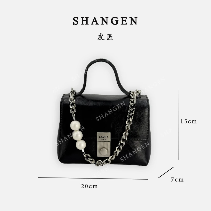 【尚恩CC】SD-5267-黑色-轻奢时尚女士新款手提单肩斜挎包