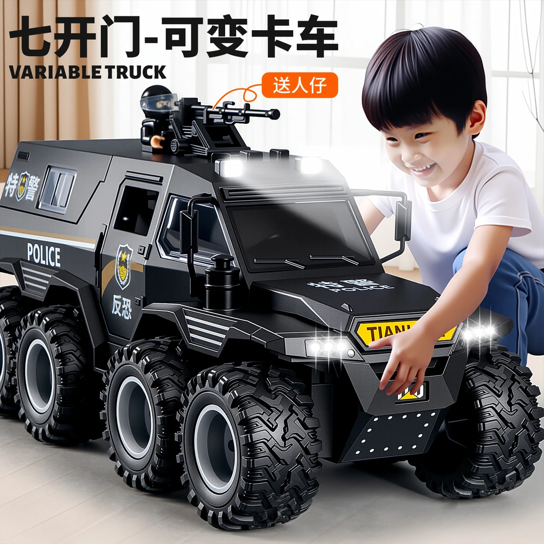 2025男孩汽车玩具儿童仿真越野车可开门汽车网红新款玩具车礼物