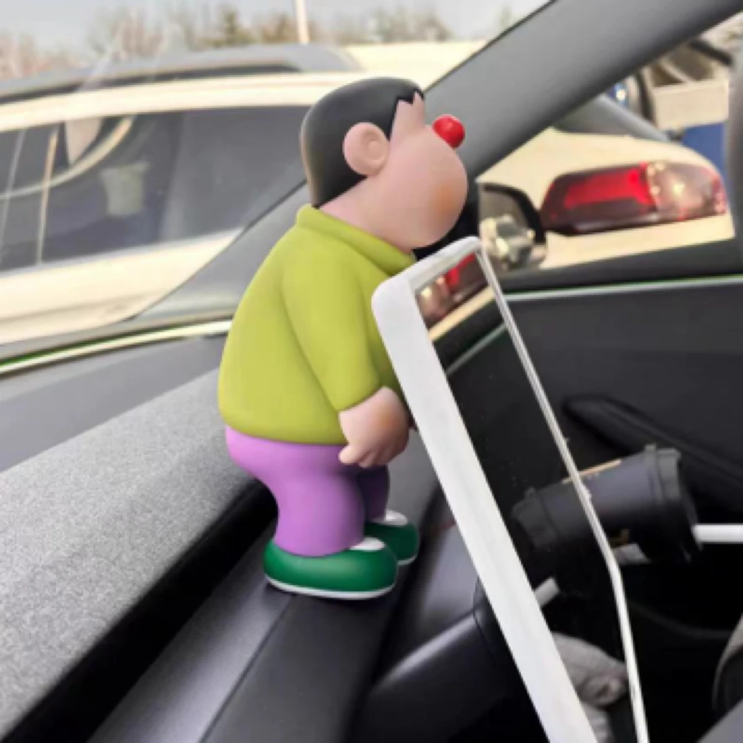 创意可爱胖虎汽车摆件车尾装饰玩偶公仔