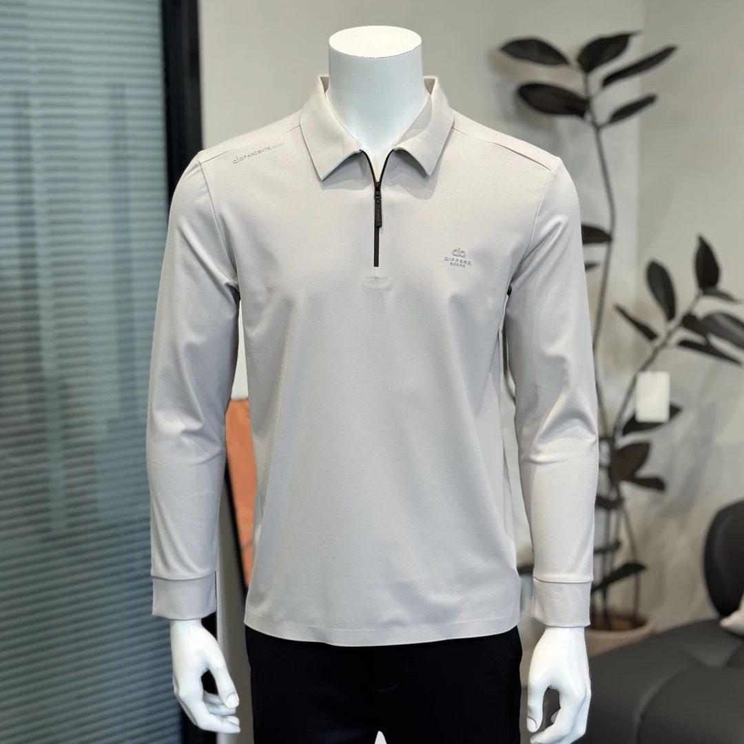 秋季纯色双面磨毛拉链翻领卫衣休闲长袖上衣男士