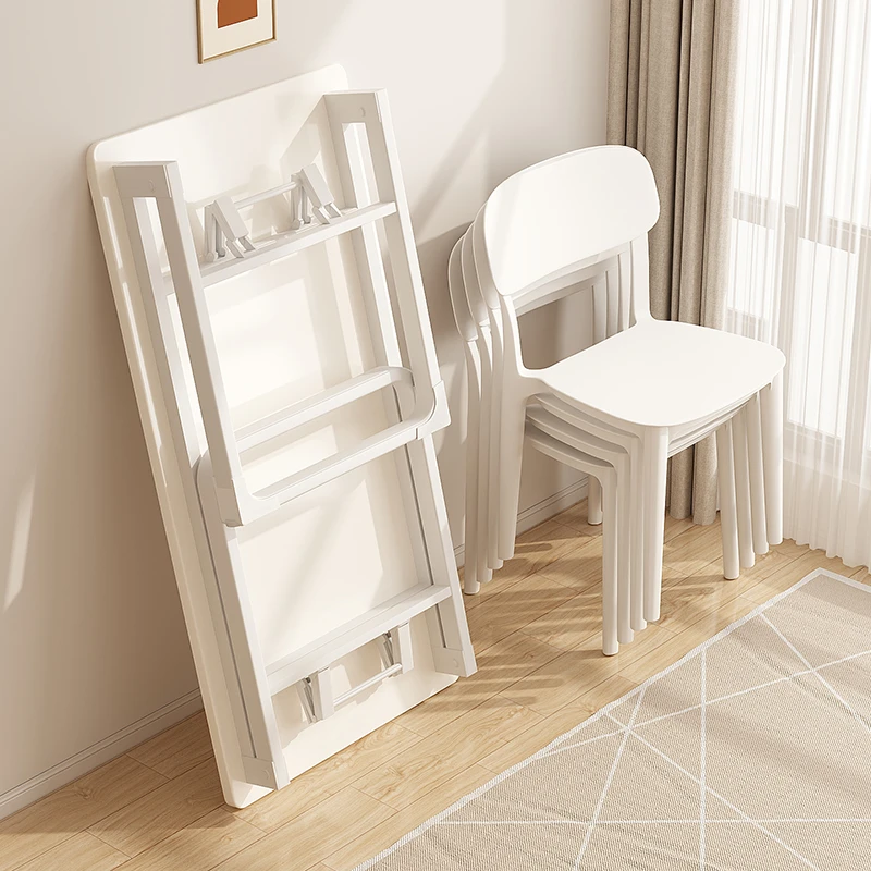 小户型折叠桌出租房屋用餐桌椅家用简易电脑桌长方形女生可便携桌