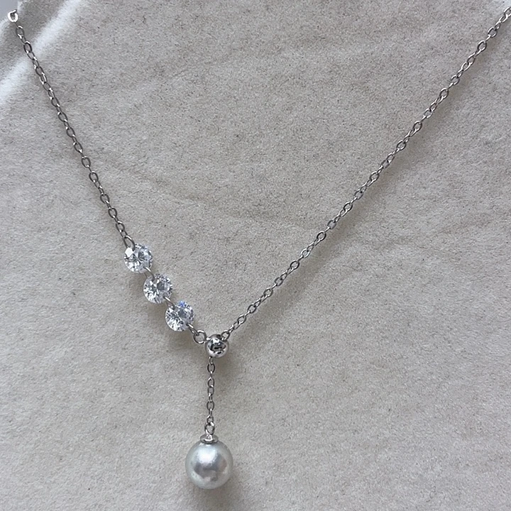 套链银S925镶嵌海水珍珠