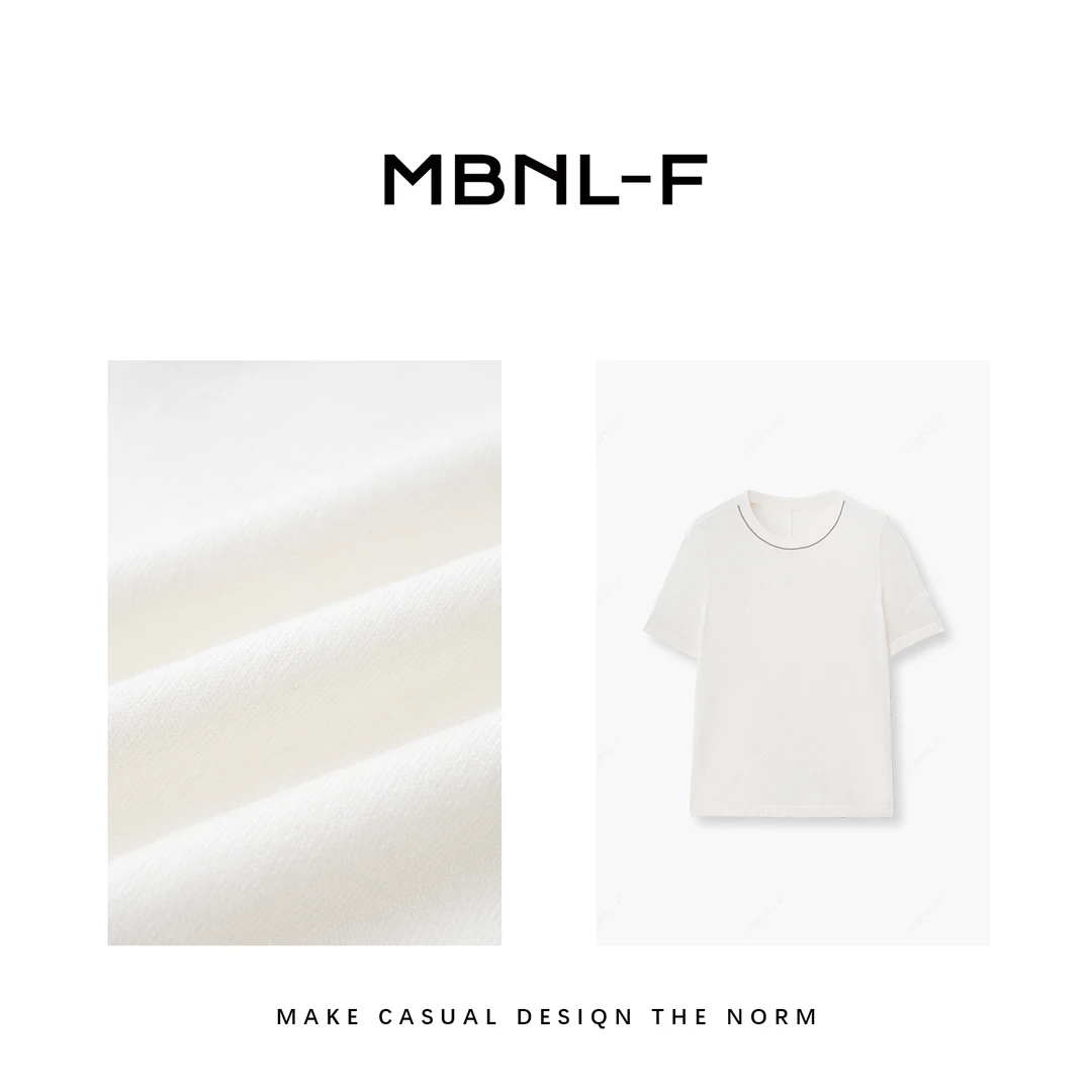 MBNL-F亮钻羊毛T 夏季百搭休闲短袖T恤 秦磊XM-T25113