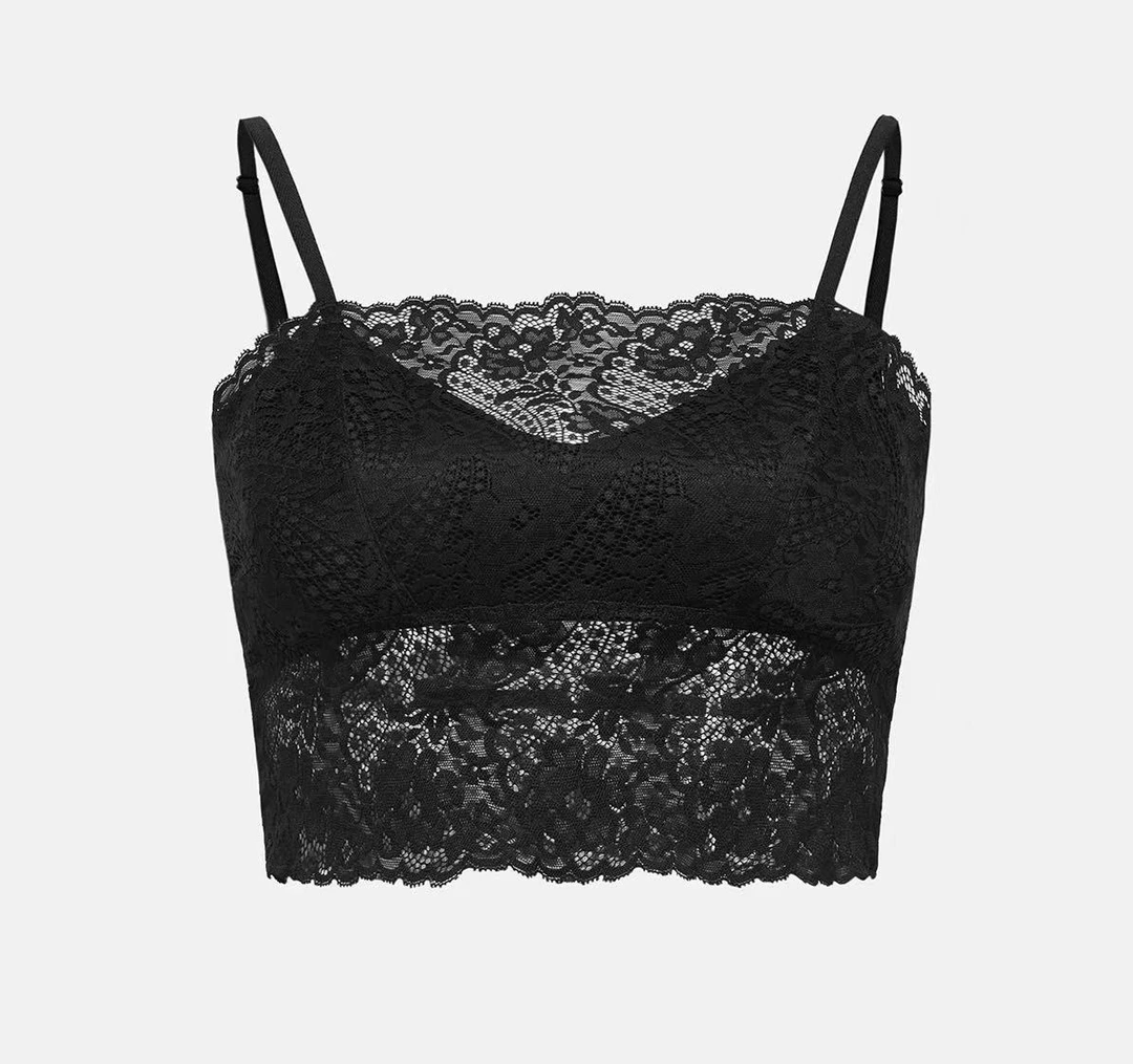 【雅】2025新款蕾丝抹胸式吊带内衣美背文胸一体背心-4137