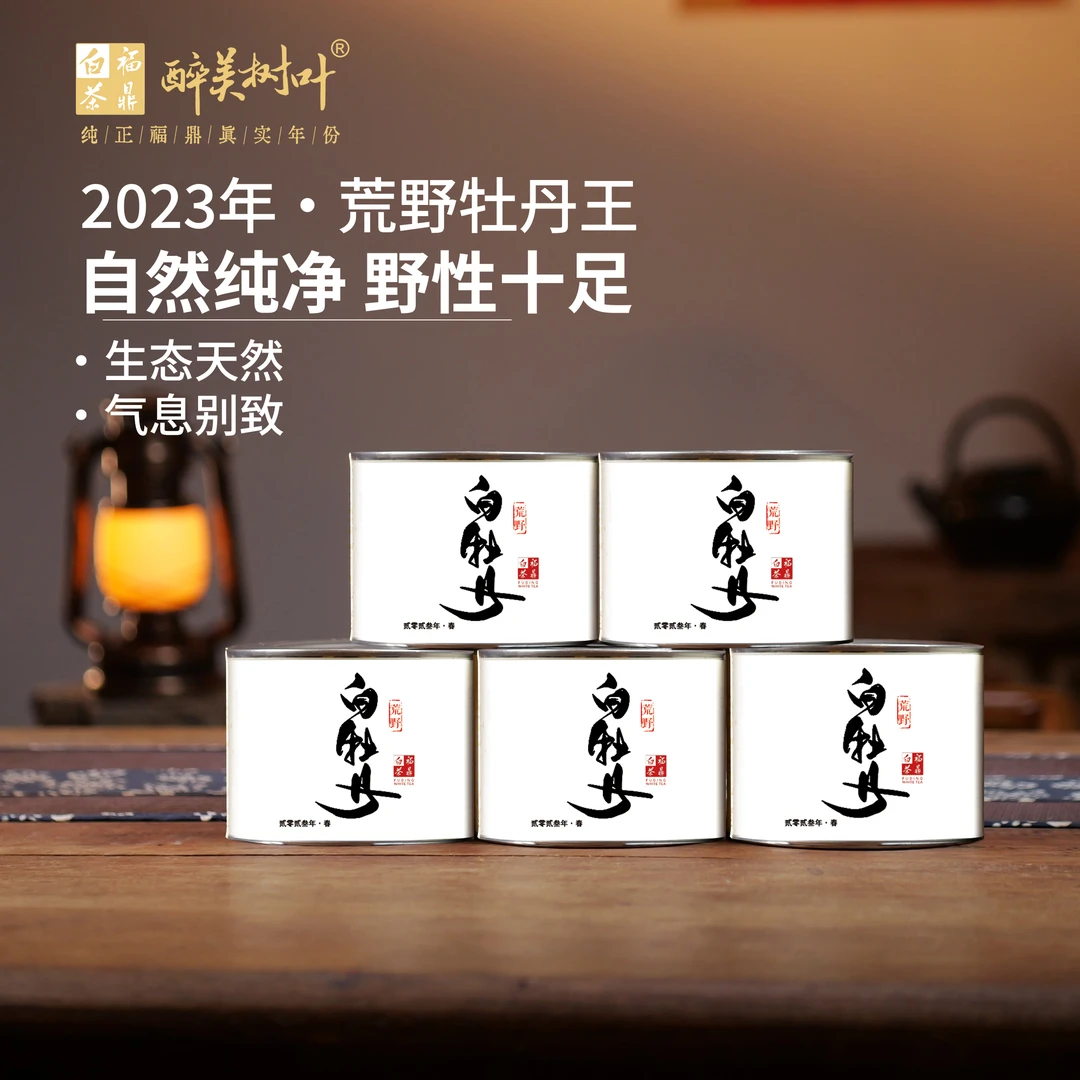 醉美树叶2023年荒野特级白牡丹福鼎白茶源头工厂30g