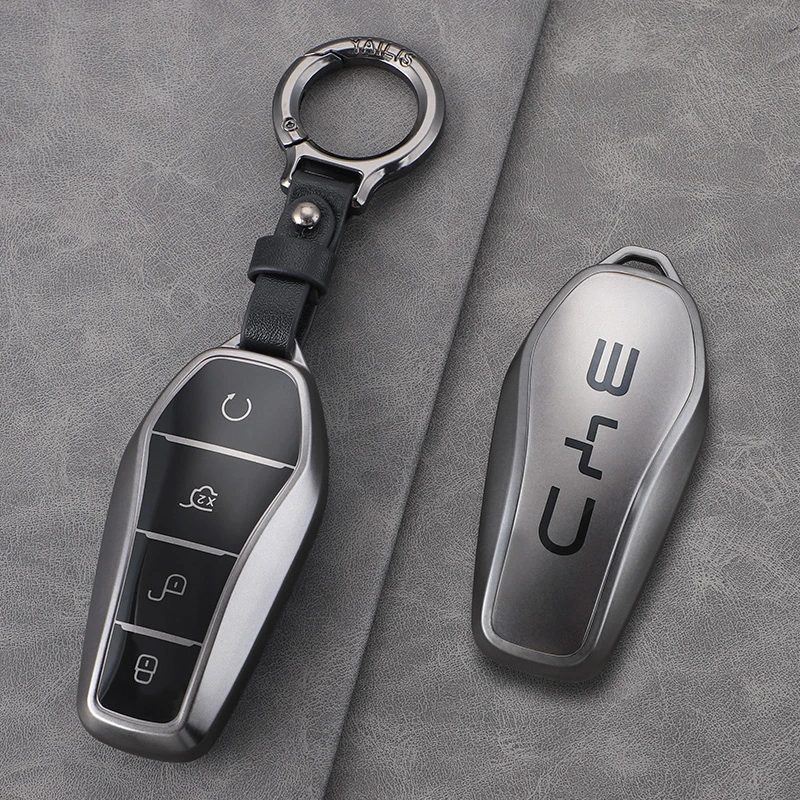 25新款比亚迪汉ev钥匙套尊贵型汉DMI智驾版元PLUS唐秦L高档全包壳