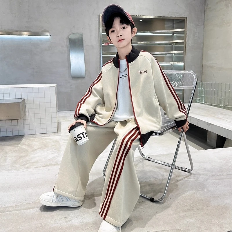 男童秋装外套套装2025新款大童春秋款男孩运动秋季帅气休闲时髦