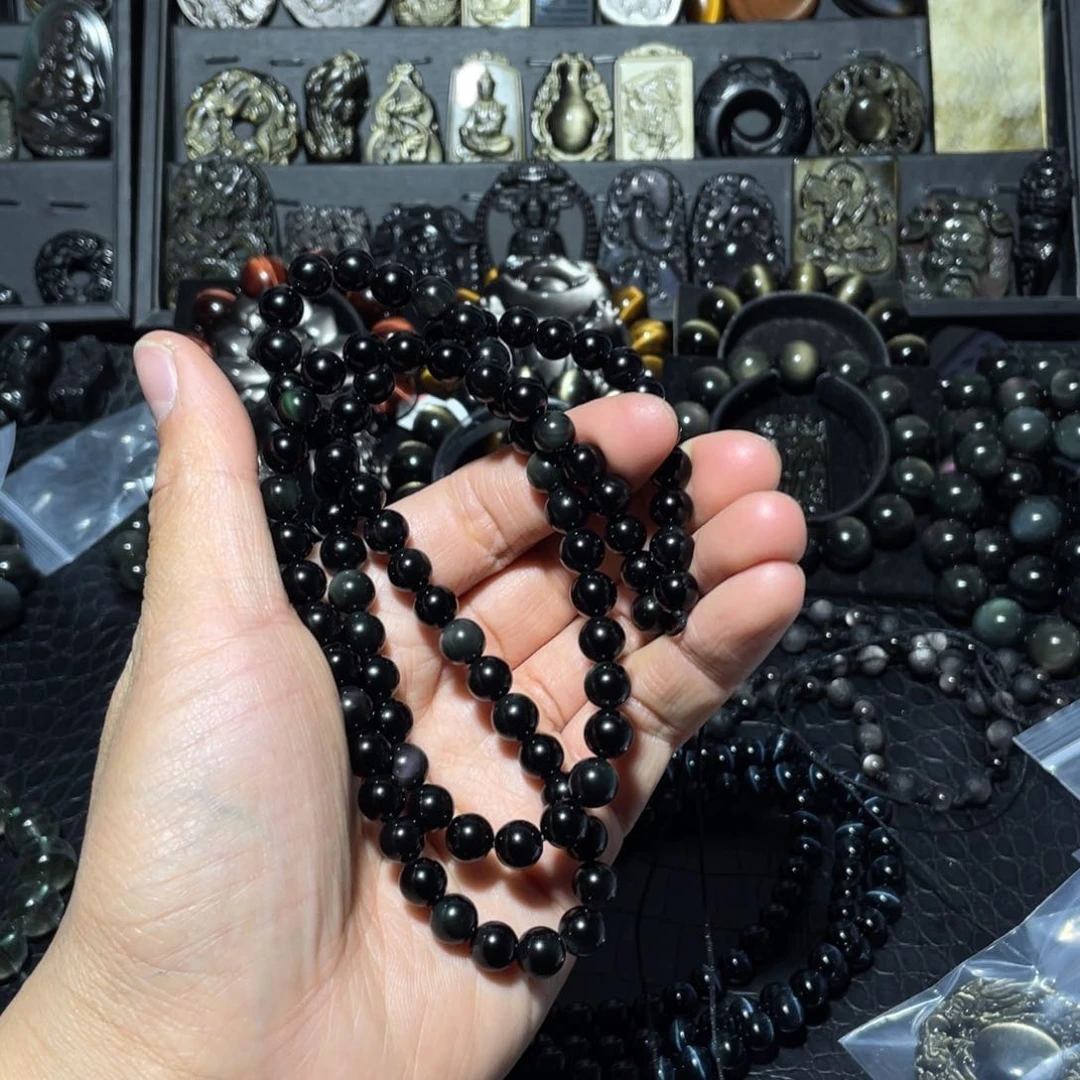 黑曜岩珠宝奇石未镶嵌时****钱