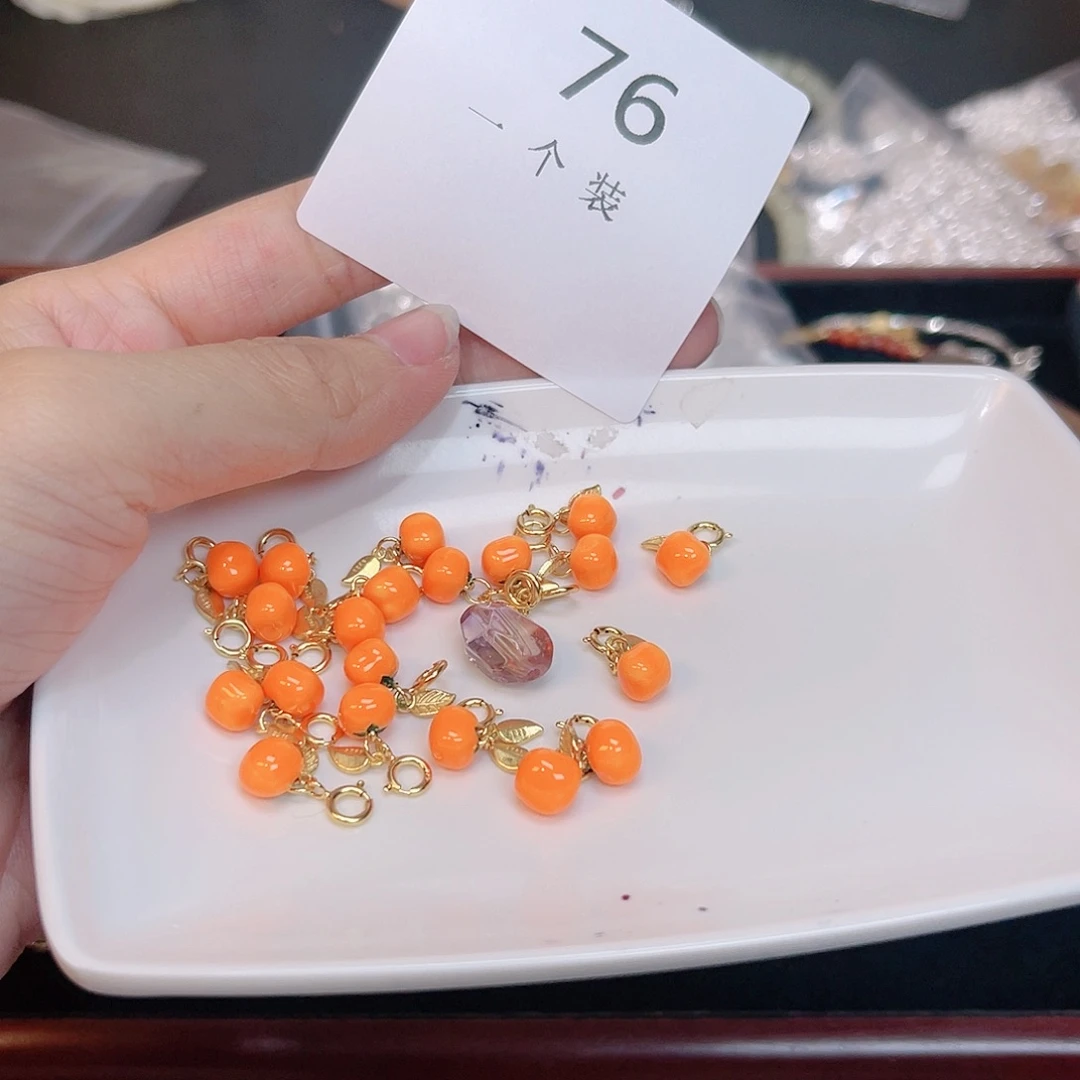 水晶珠宝半成品银S925镀金镶嵌76