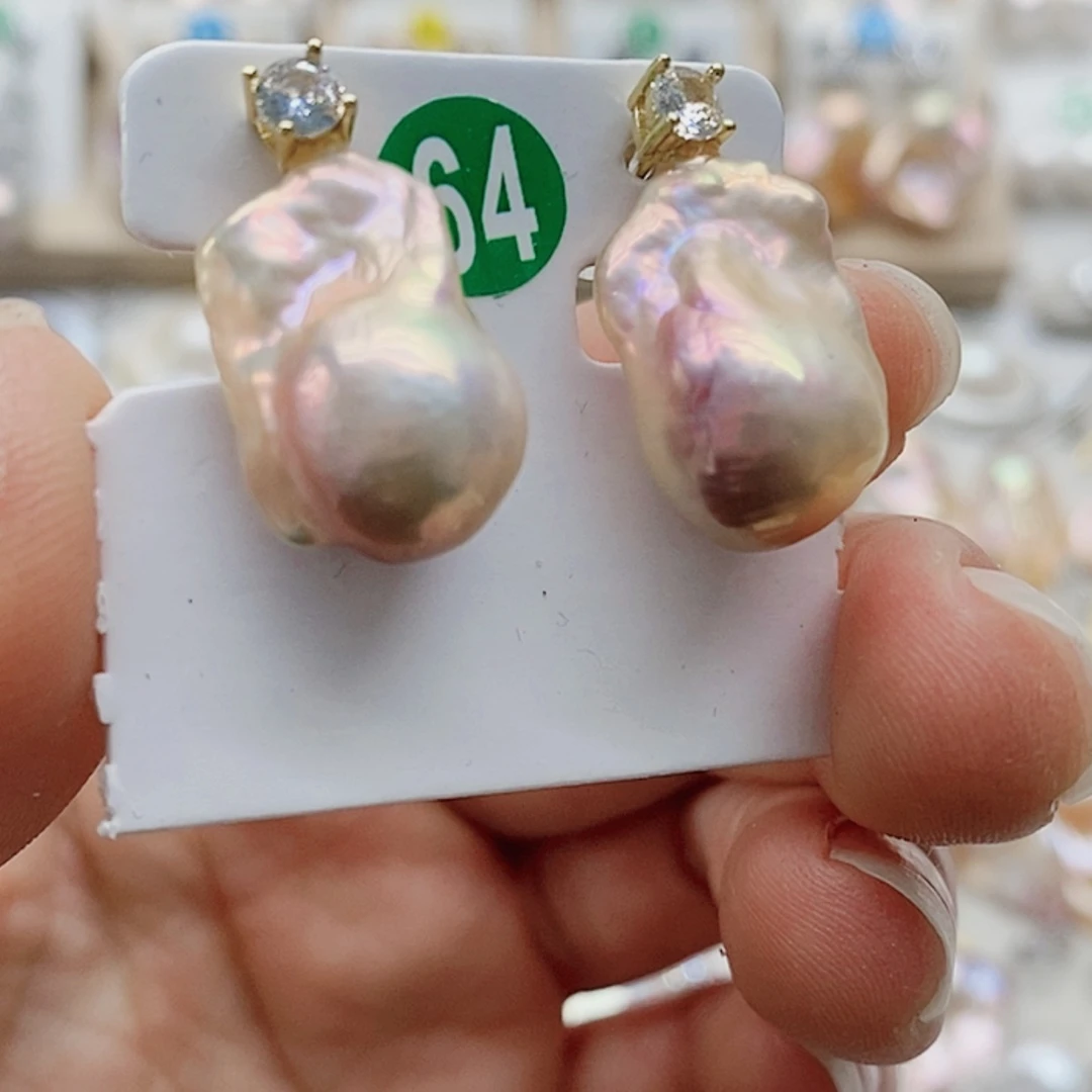 【闪购商品】淡水珍珠耳饰银S925镶嵌