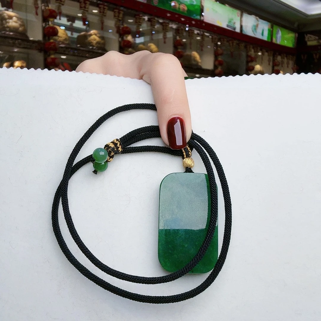 和田玉（碧玉）吊坠(赠链)未镶嵌