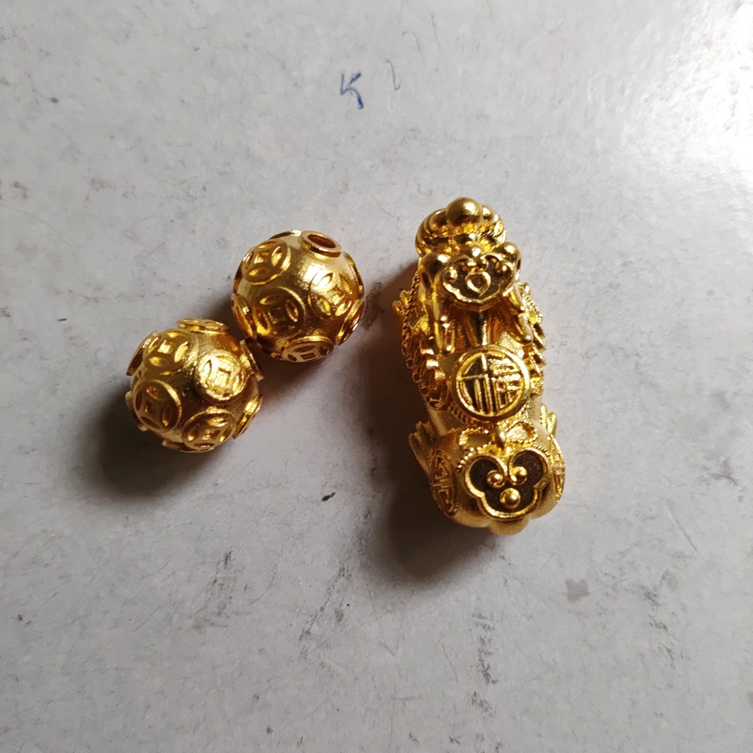 金元宝足金999貔貅珠子首饰
