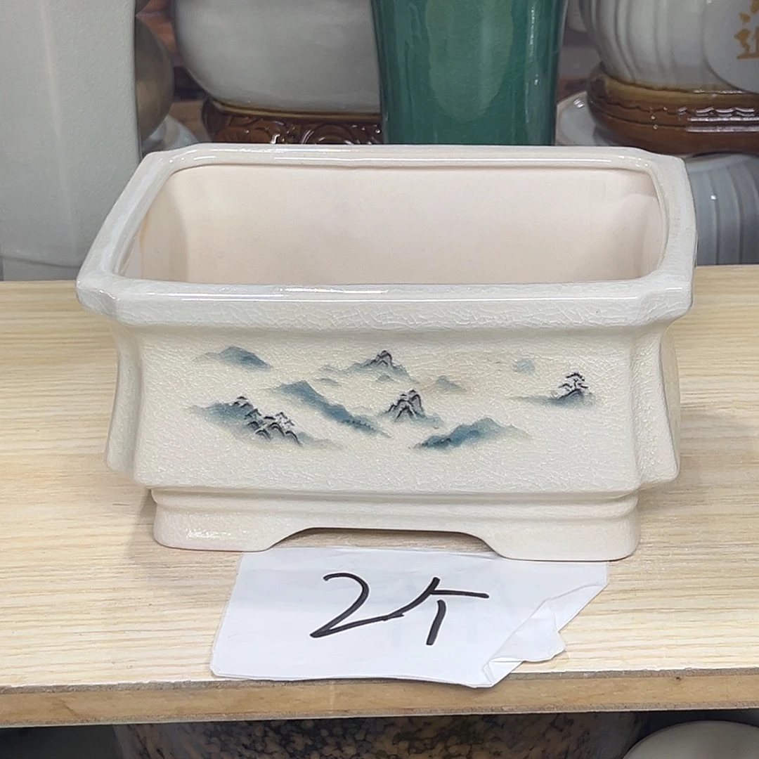 陶瓷绿植多肉微瑕花盆口径20*13*10.5