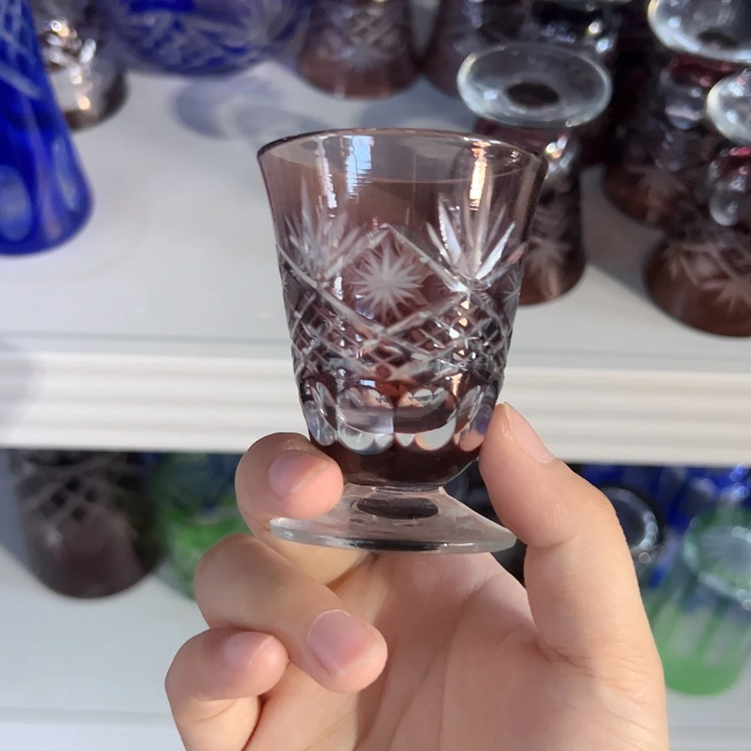 水晶玻璃高脚款微瑕一个