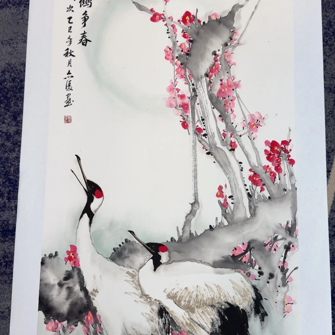 国画纯手绘山水花鸟