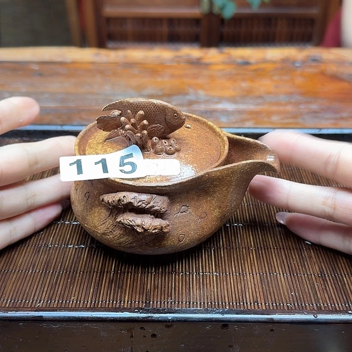 纯手工制作粗陶茶具