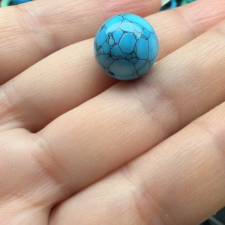 尺寸：14➕蓝网花纹圆珠一颗