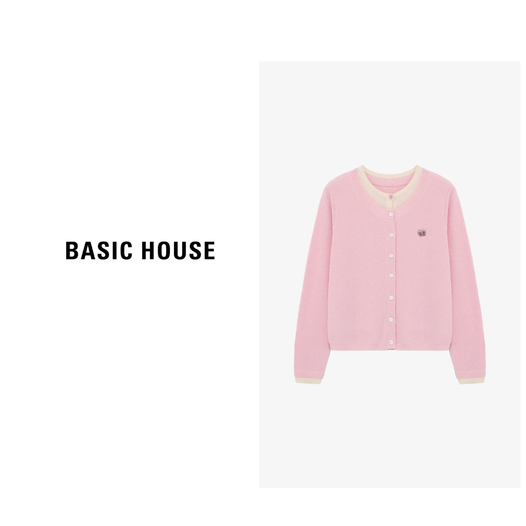Basic House/百家好小香风气质短款时尚毛衫-B06245S3972