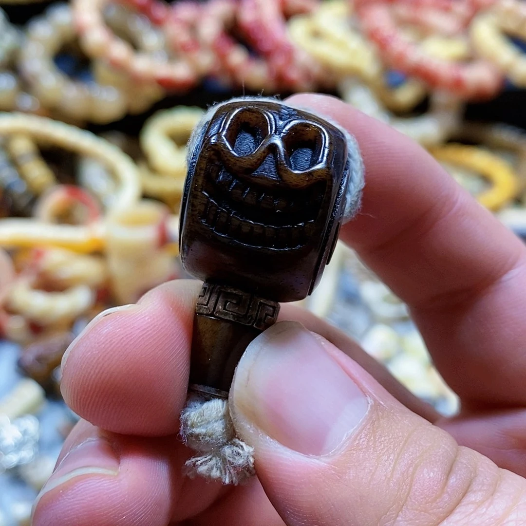 牛骨摆件牦牛骨2.6三通配饰