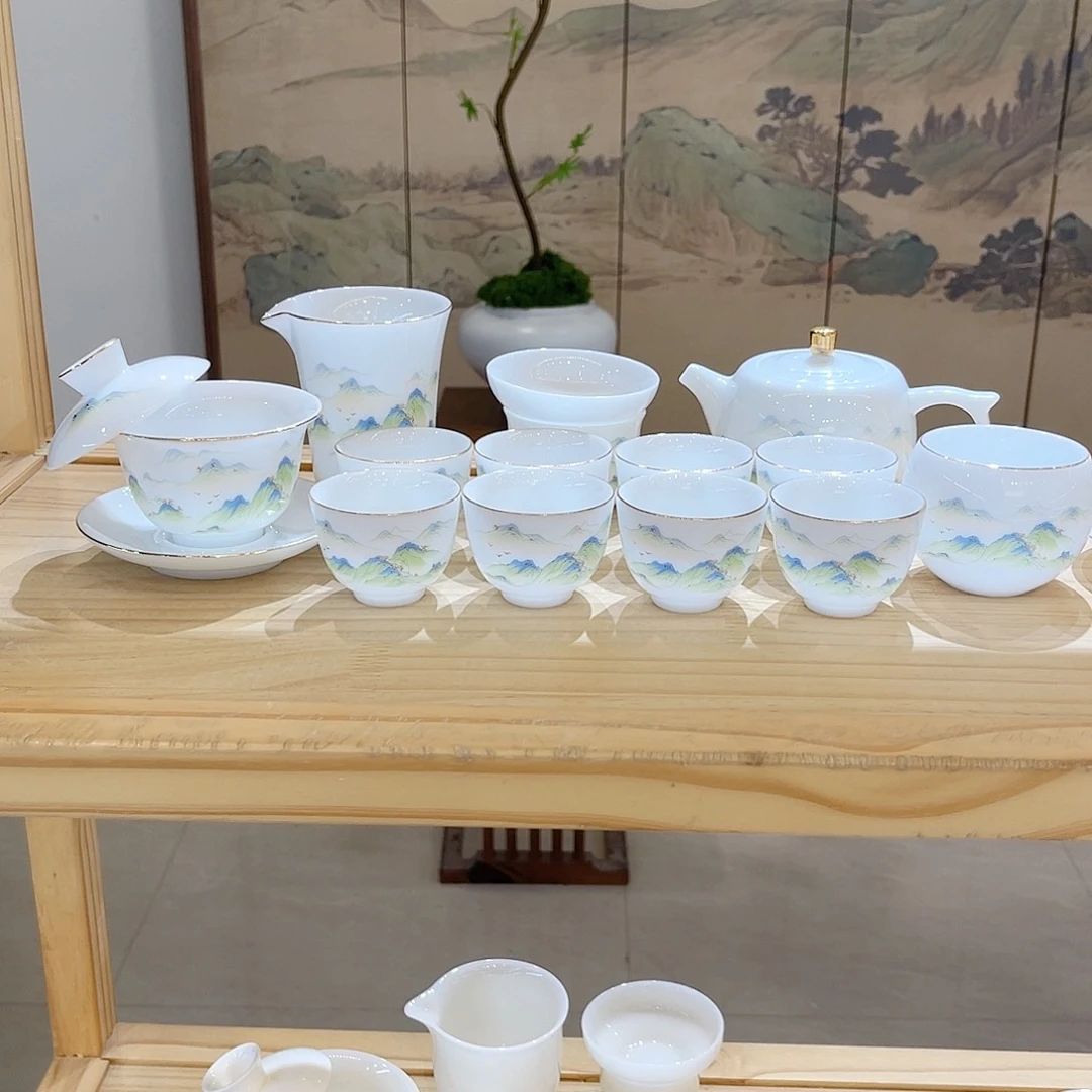 冰种玉瓷14件套装