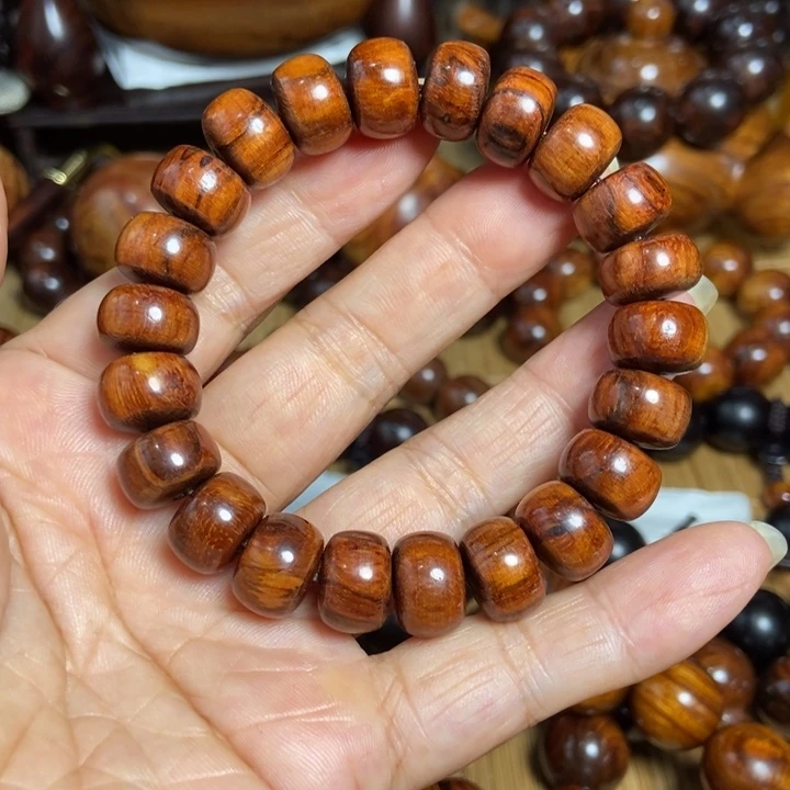 无***蛋黄花梨/降香黄檀海南算盘珠尺寸9*13