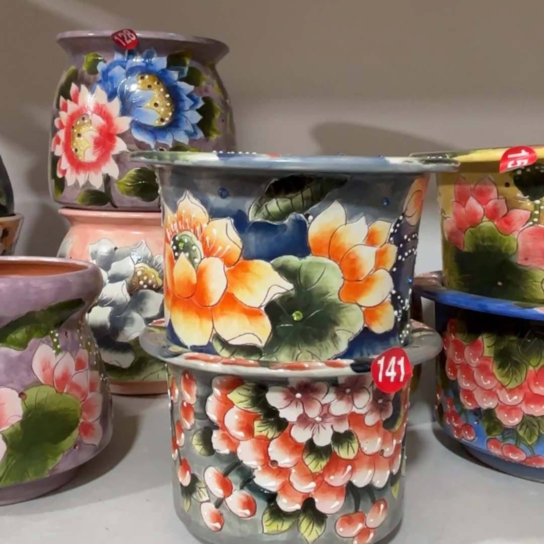 景德镇手绘花盆陶瓷12/11