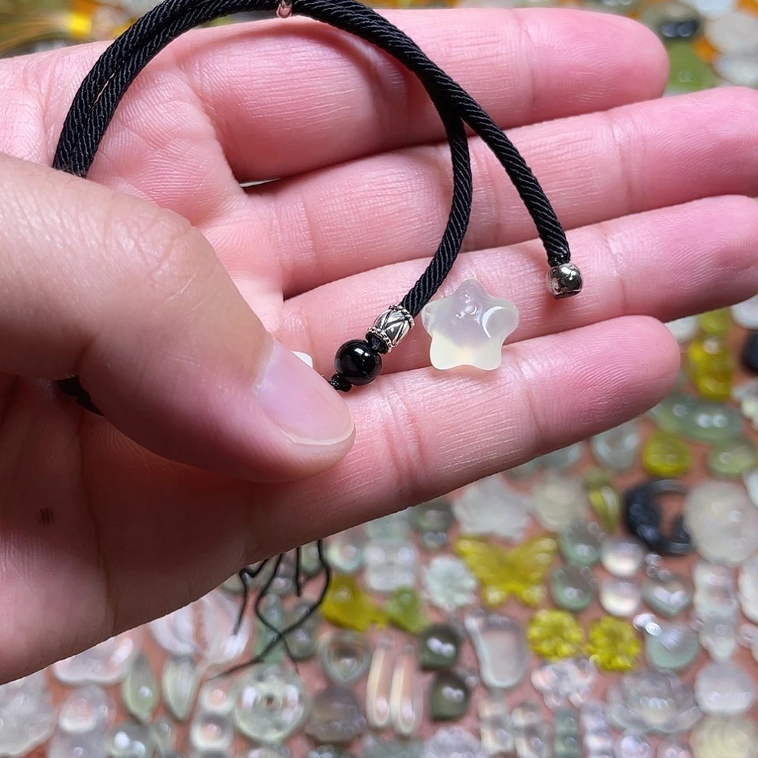 蜡***呆蛇纹石玉未镶嵌吊坠