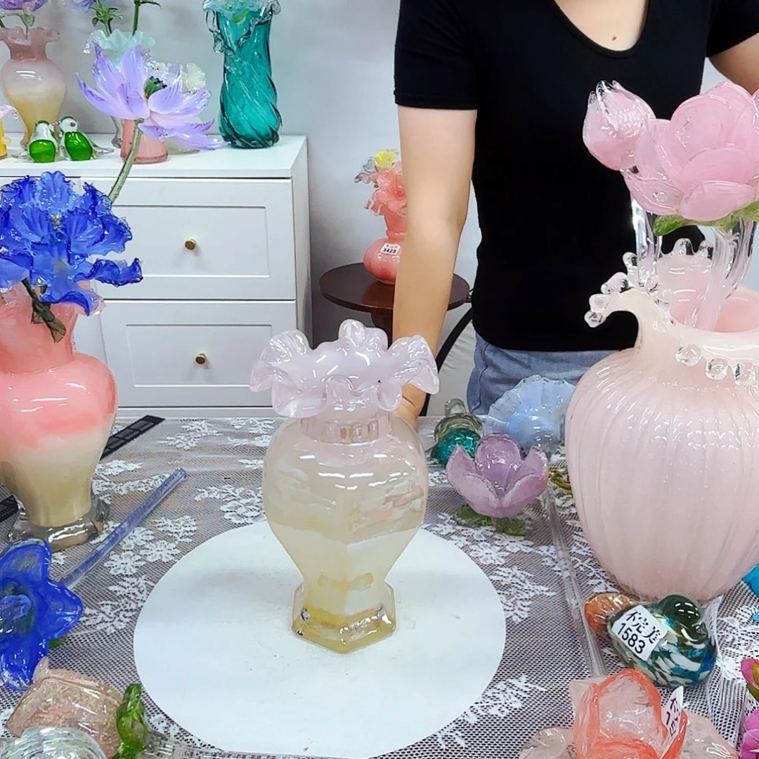 琉璃花瓶花器摆件