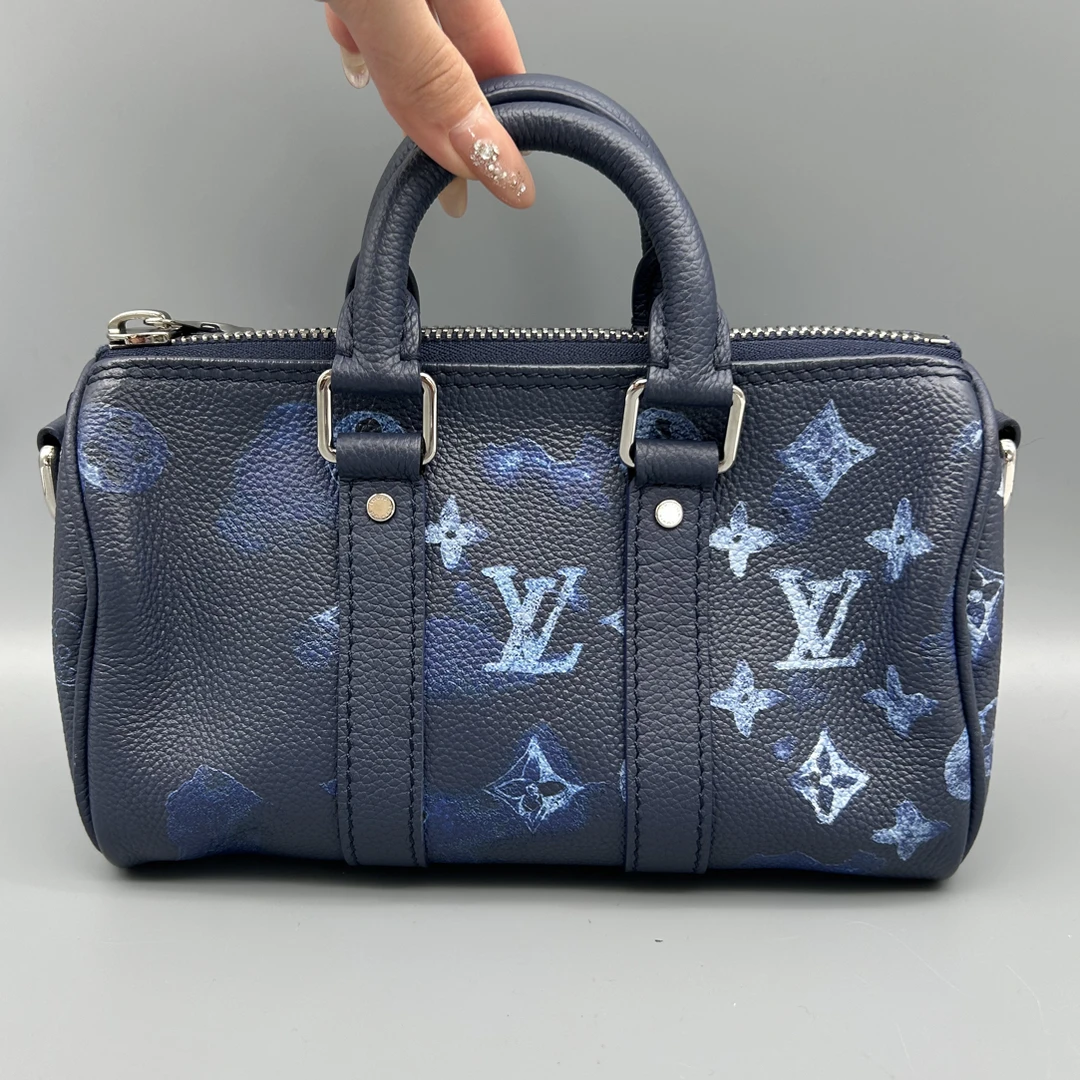 95新 LouisVuitton/路易威登 LV路易威登蓝色水墨扎染手提包 9263