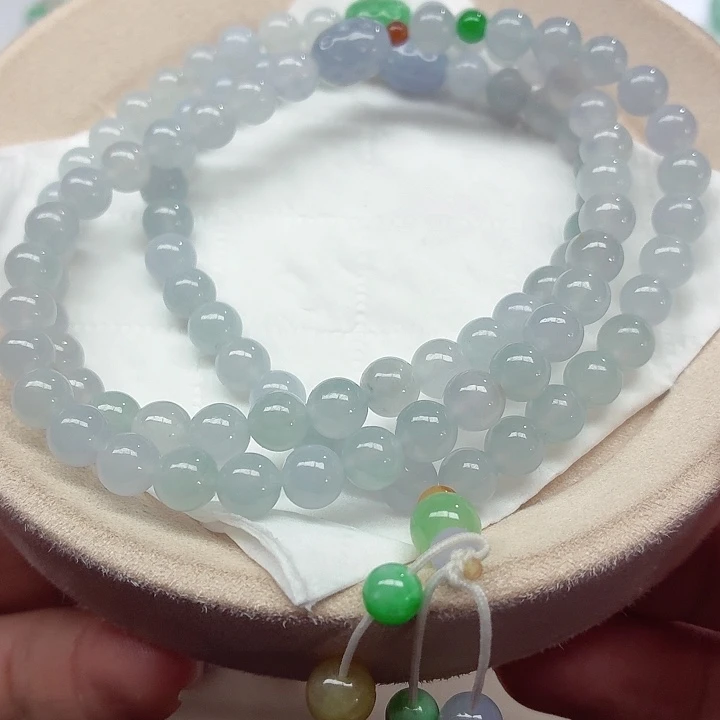 翡翠未镶嵌手链天然缅甸翡翠A货卡7