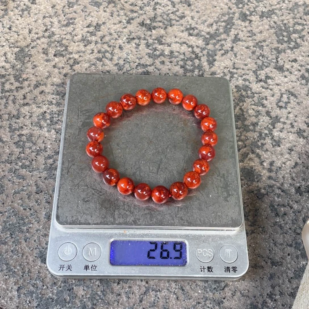 南红玛瑙未镶嵌手链