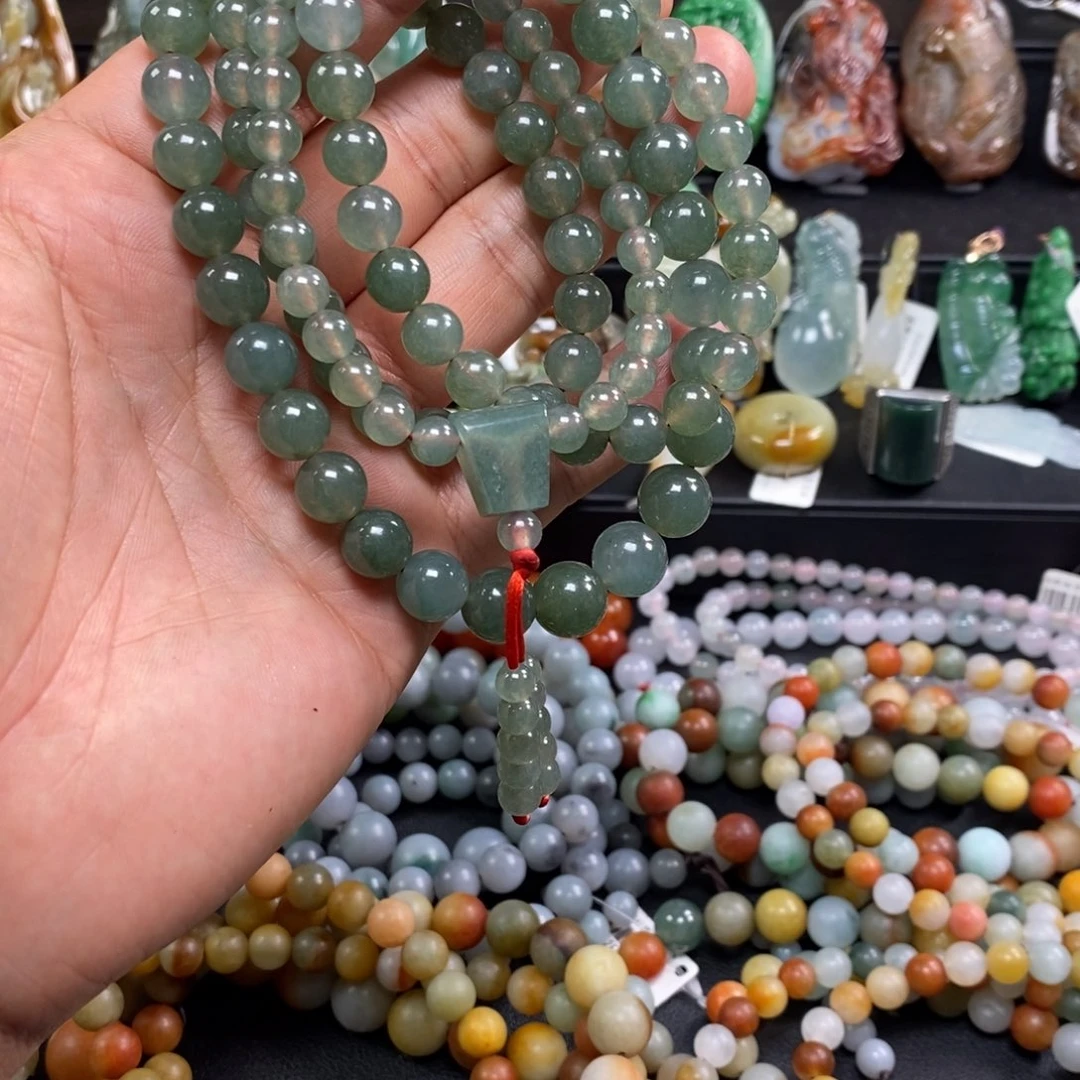 翡翠未镶嵌手串塔链