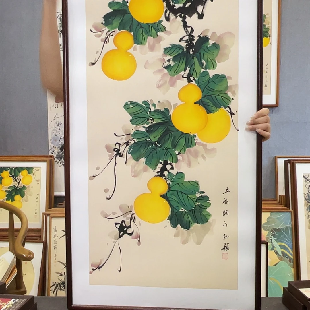 书法手绘带框尺寸：53*103